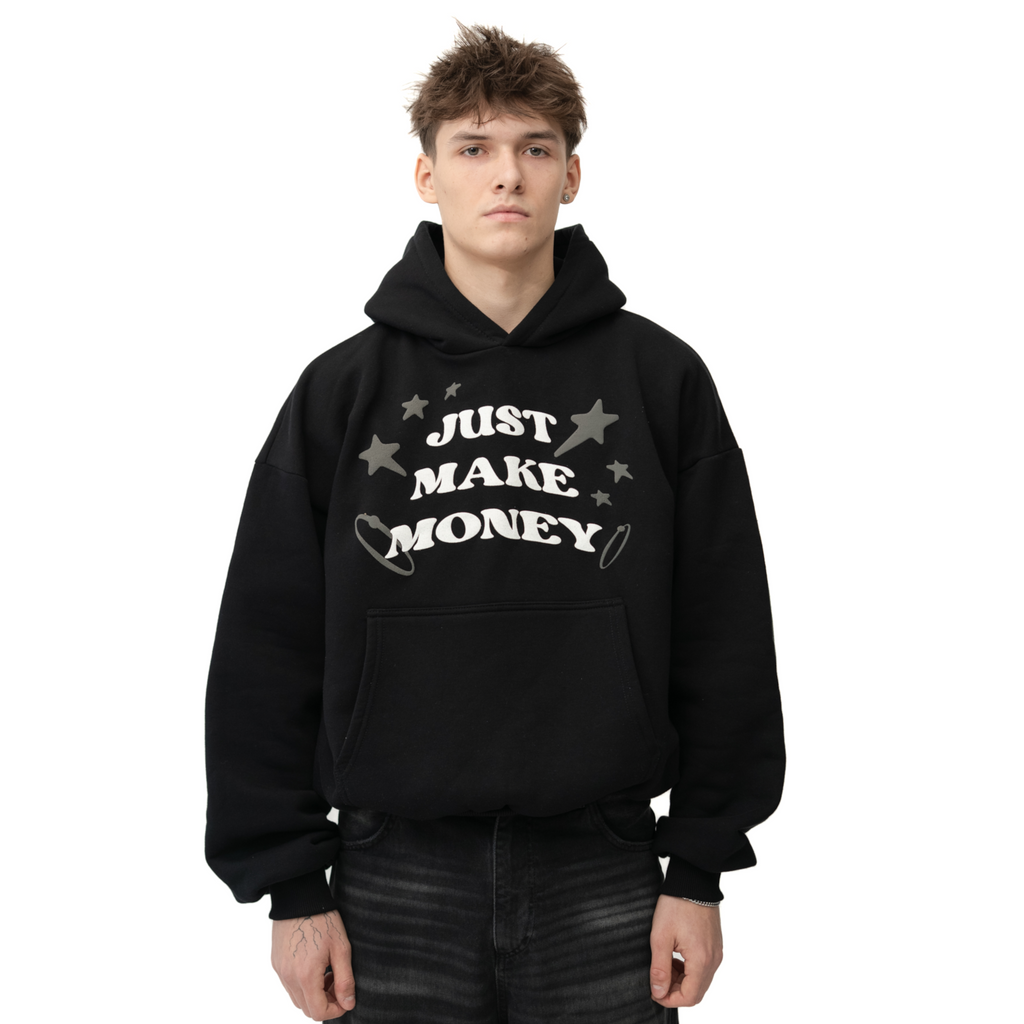 BOXY HOODIE MONEY BLACK