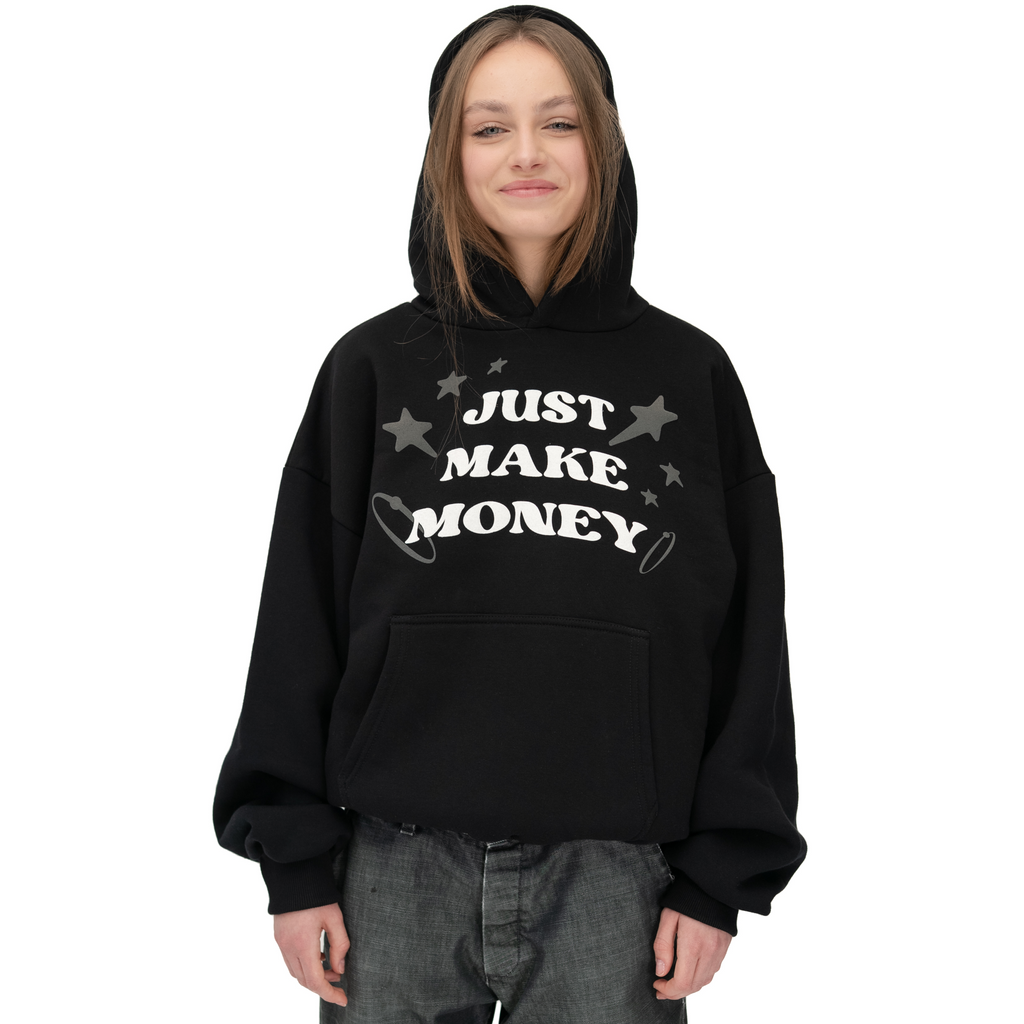 BOXY HOODIE MONEY BLACK