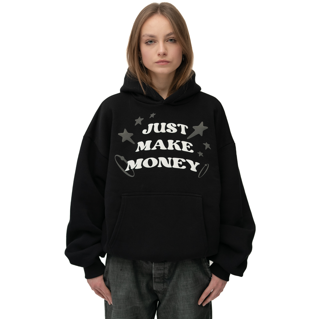 BOXY HOODIE MONEY BLACK
