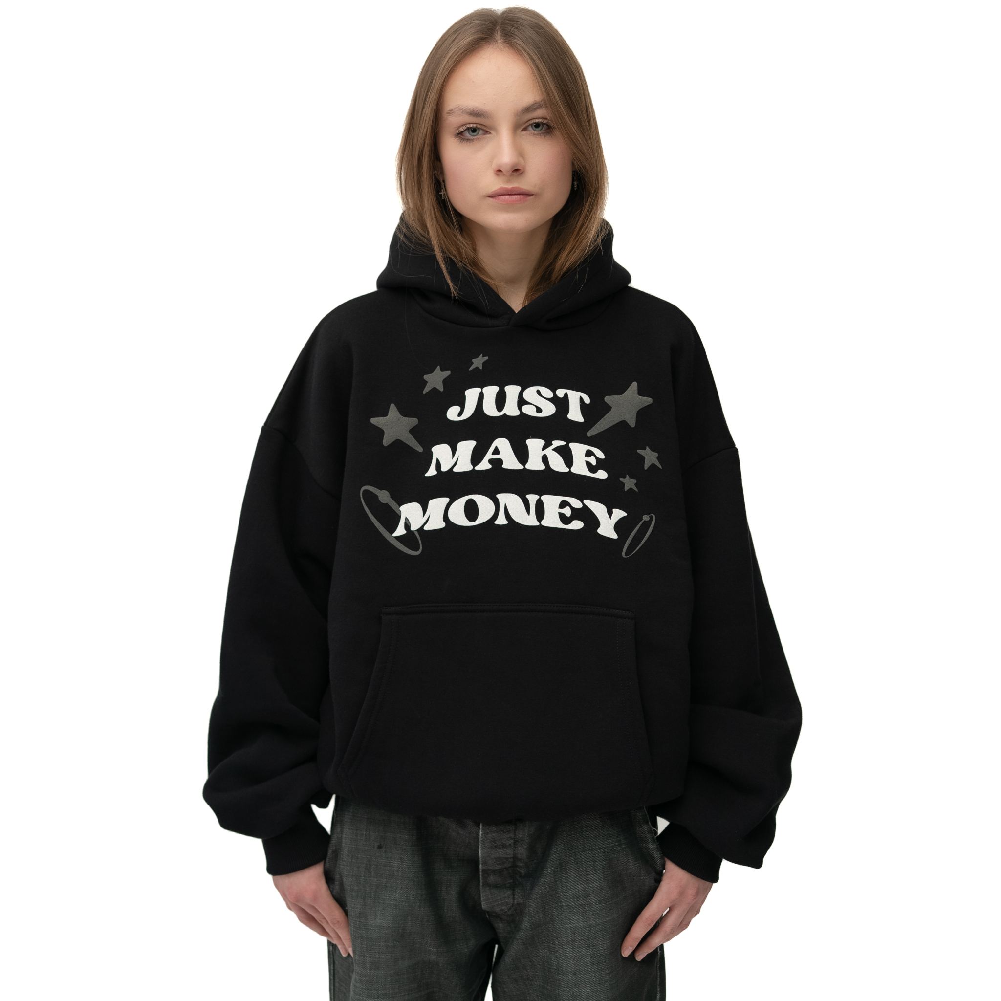 BOXY HOODIE MONEY BLACK