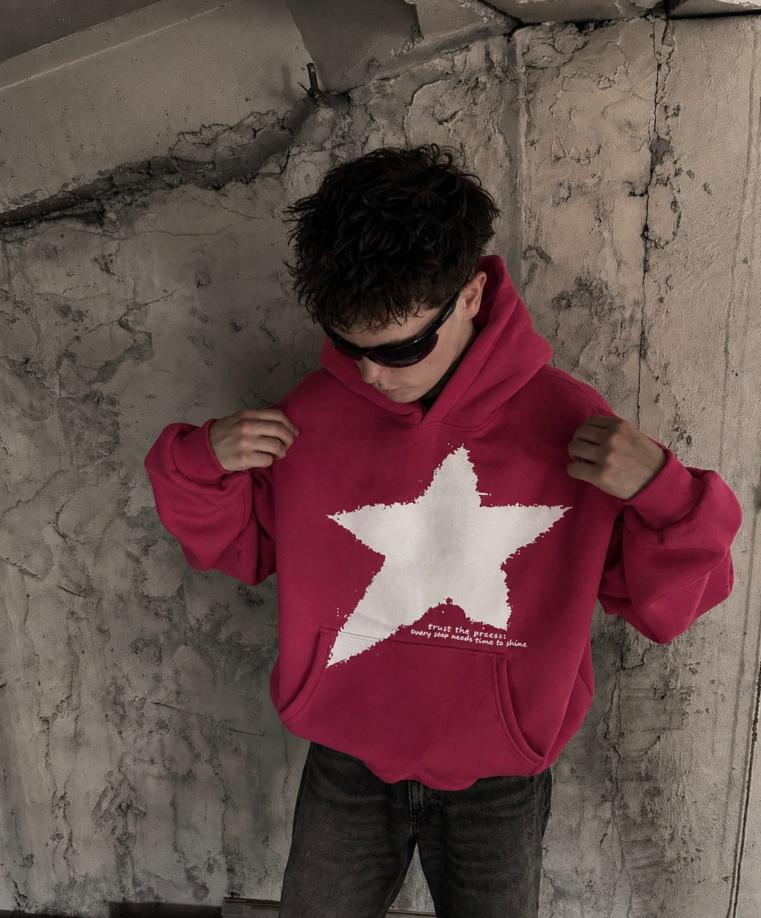 STAR HOODIE FUCHSIA
