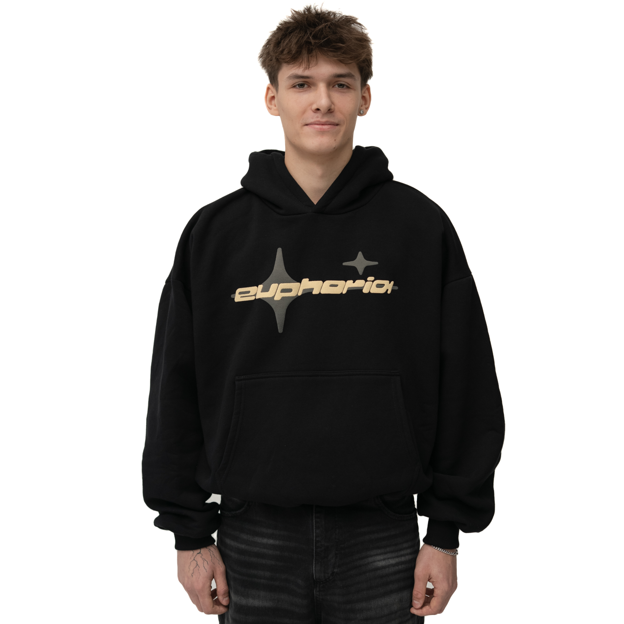 BOXY HOODIE EUPHORIA BLACK