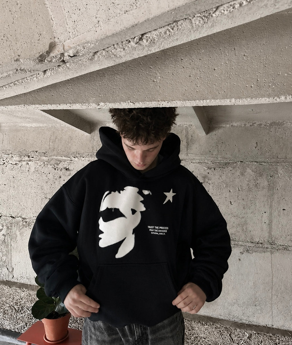 FACE HOODIE BLACK
