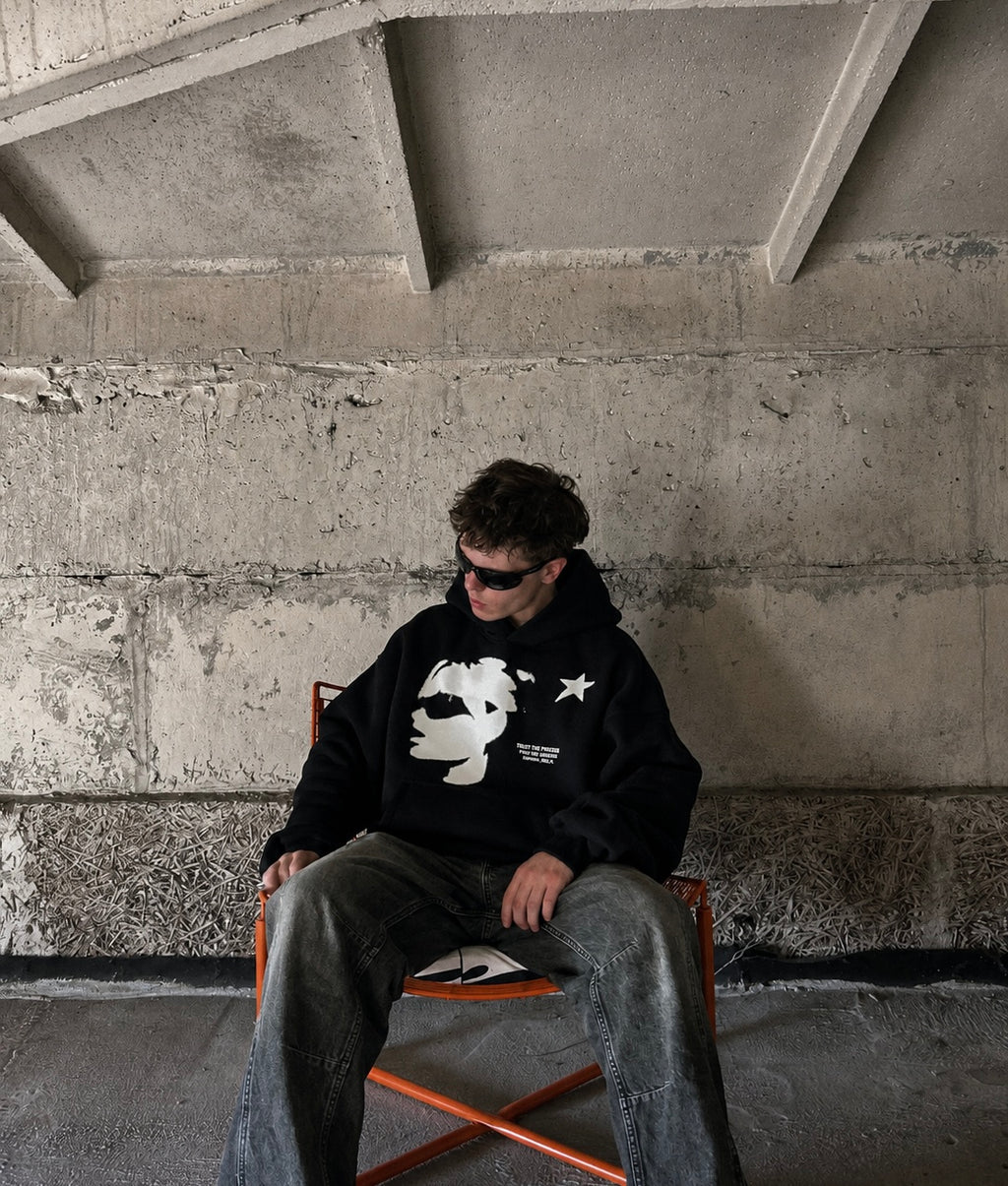 FACE HOODIE BLACK