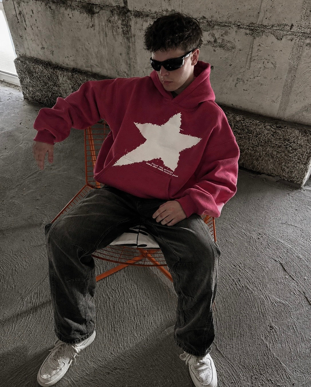 STAR HOODIE FUCHSIA