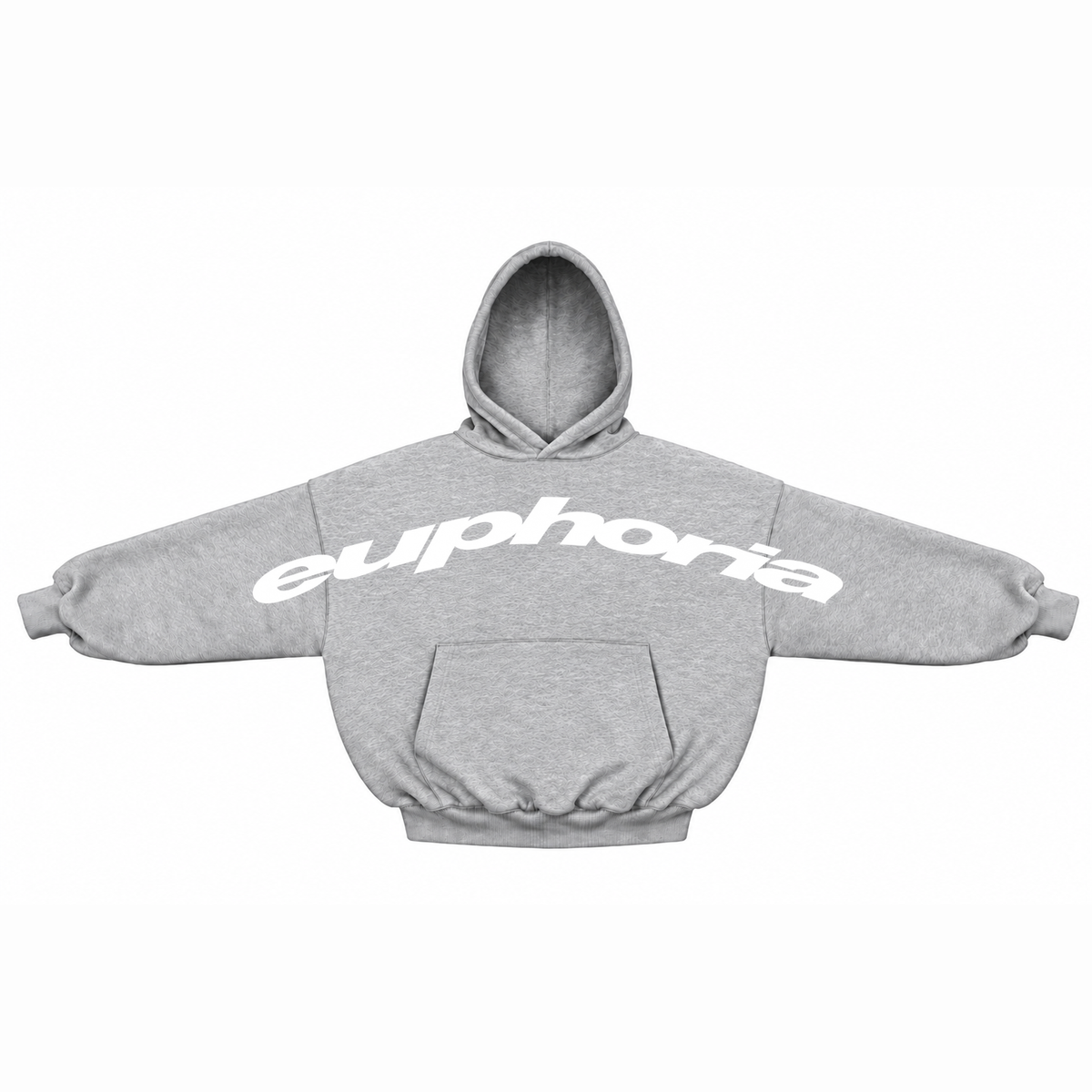 EUPHORIA OVERSIZE HOODIE GREY WHITE