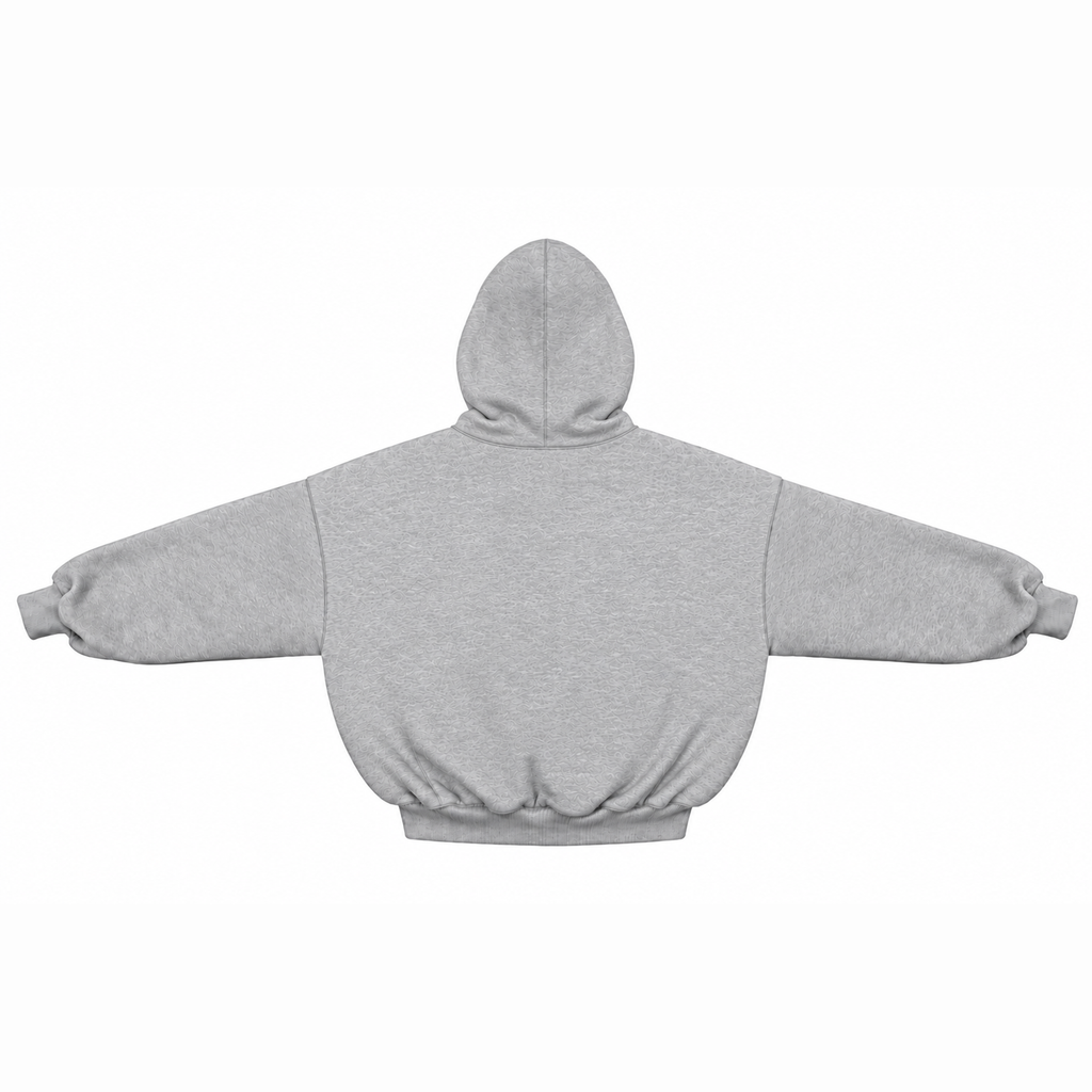 EUPHORIA OVERSIZE HOODIE GREY WHITE