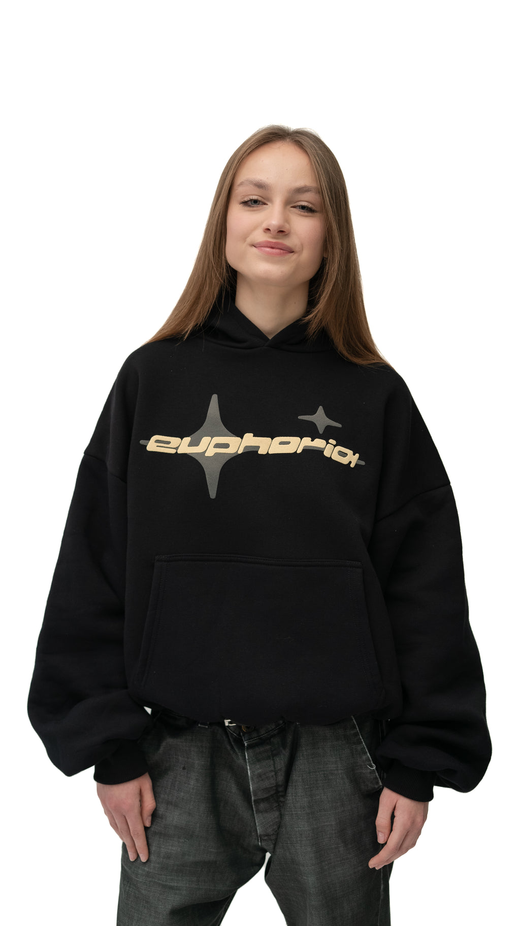 BOXY HOODIE EUPHORIA BLACK