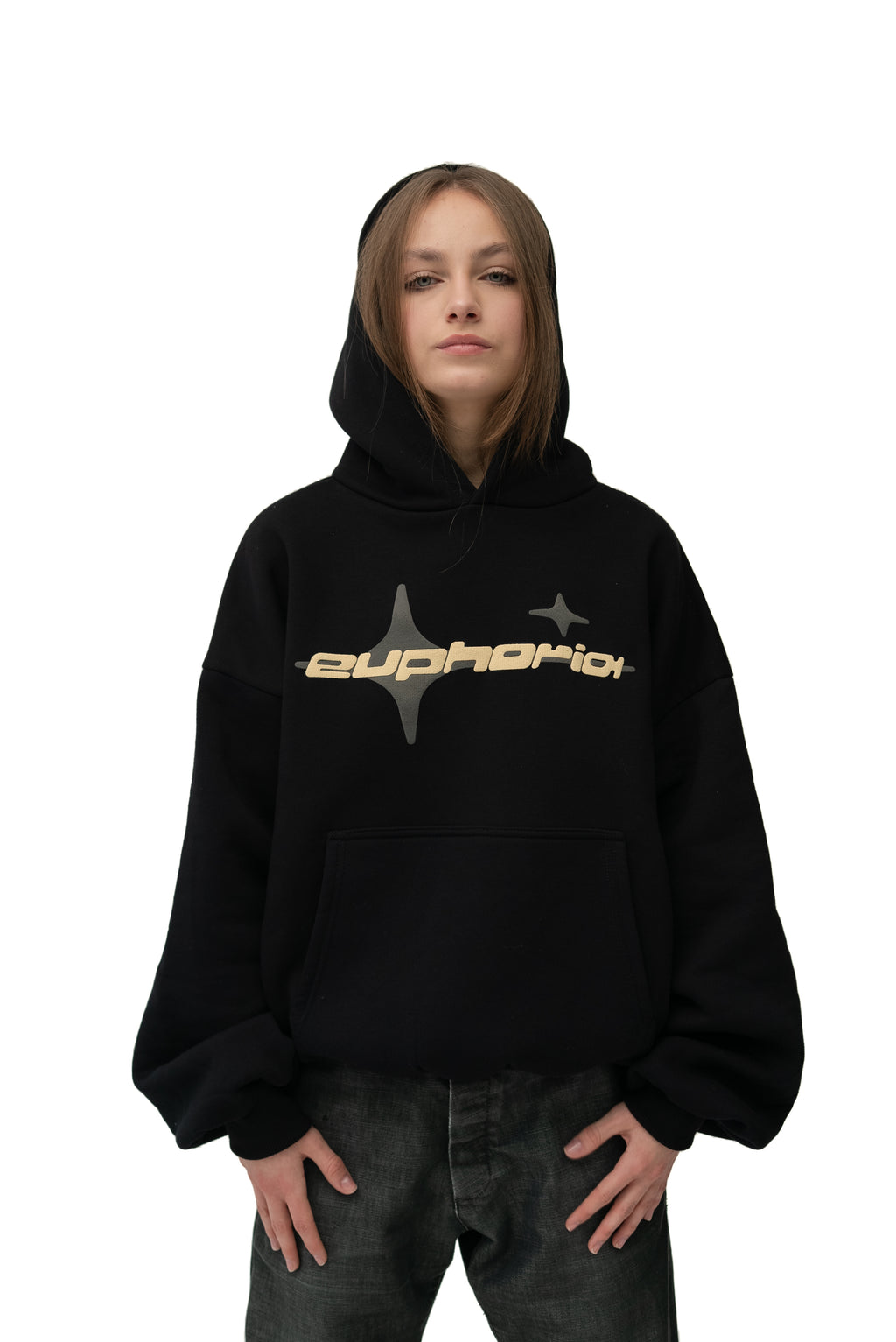 BOXY HOODIE EUPHORIA BLACK