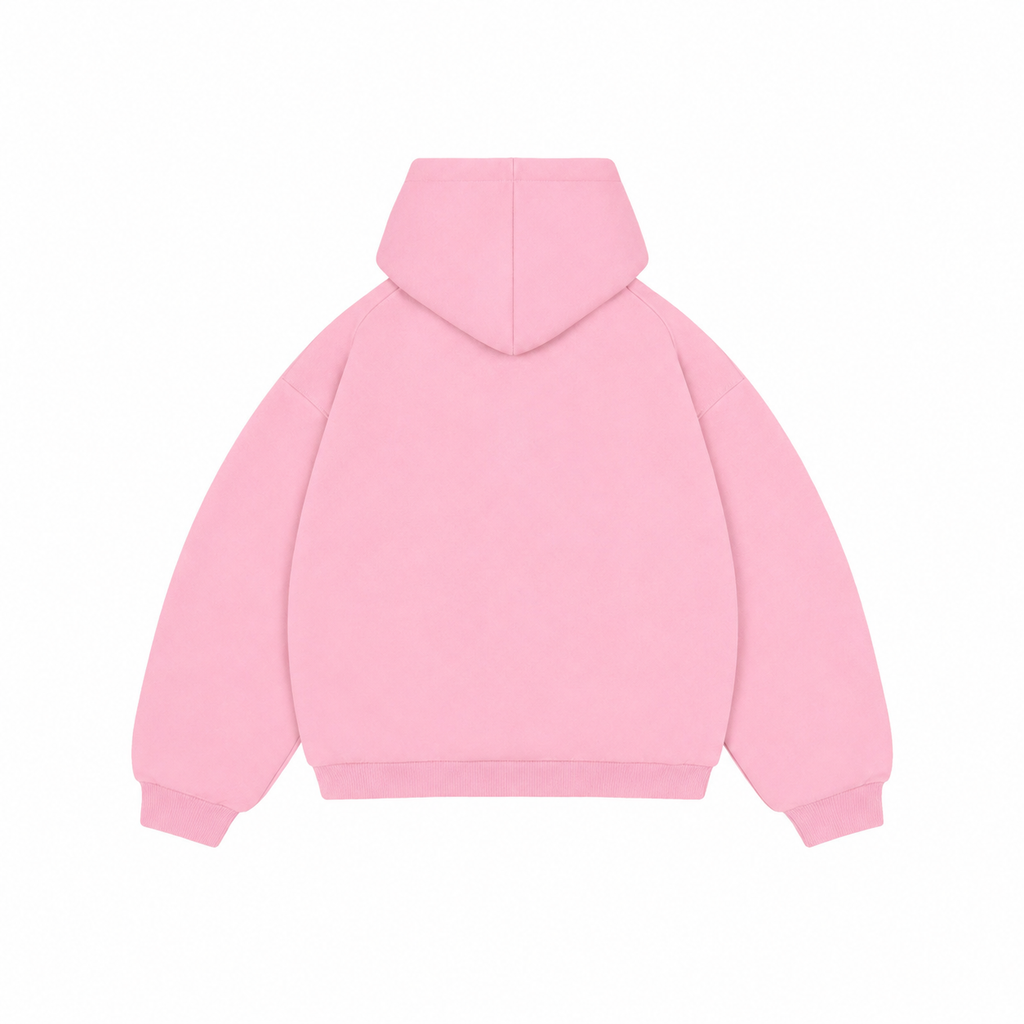 FACE HOODIE BABY PINK