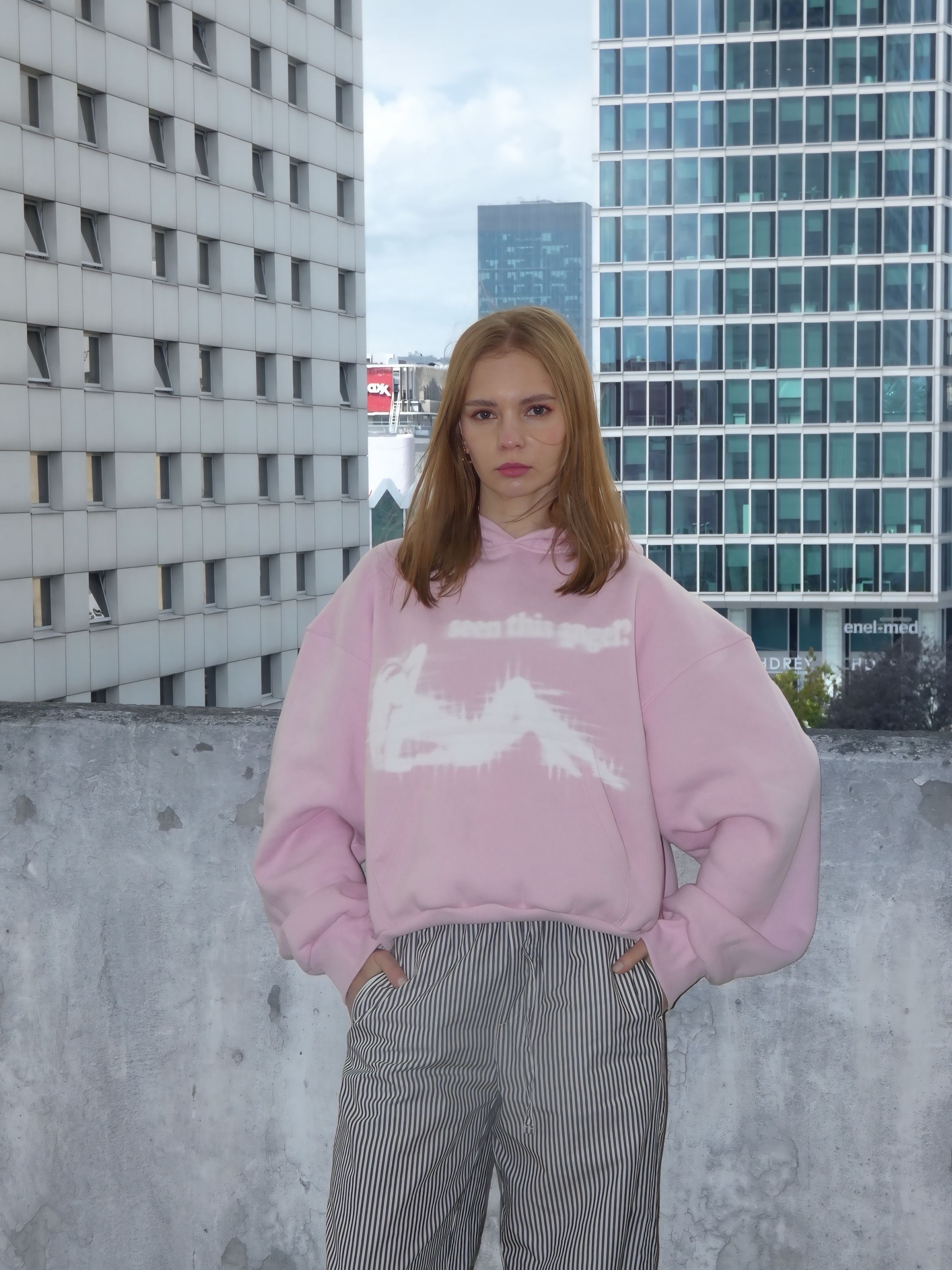 ANGEL HOODIE BABY PINK
