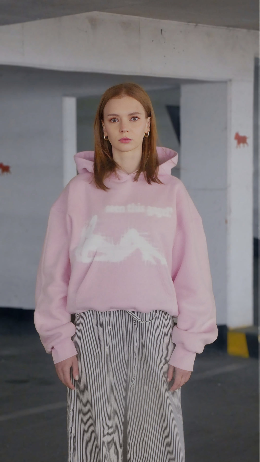 ANGEL HOODIE BABY PINK