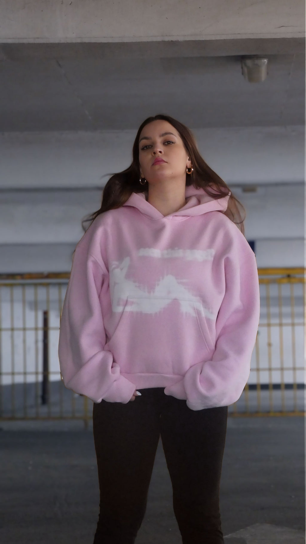ANGEL HOODIE BABY PINK