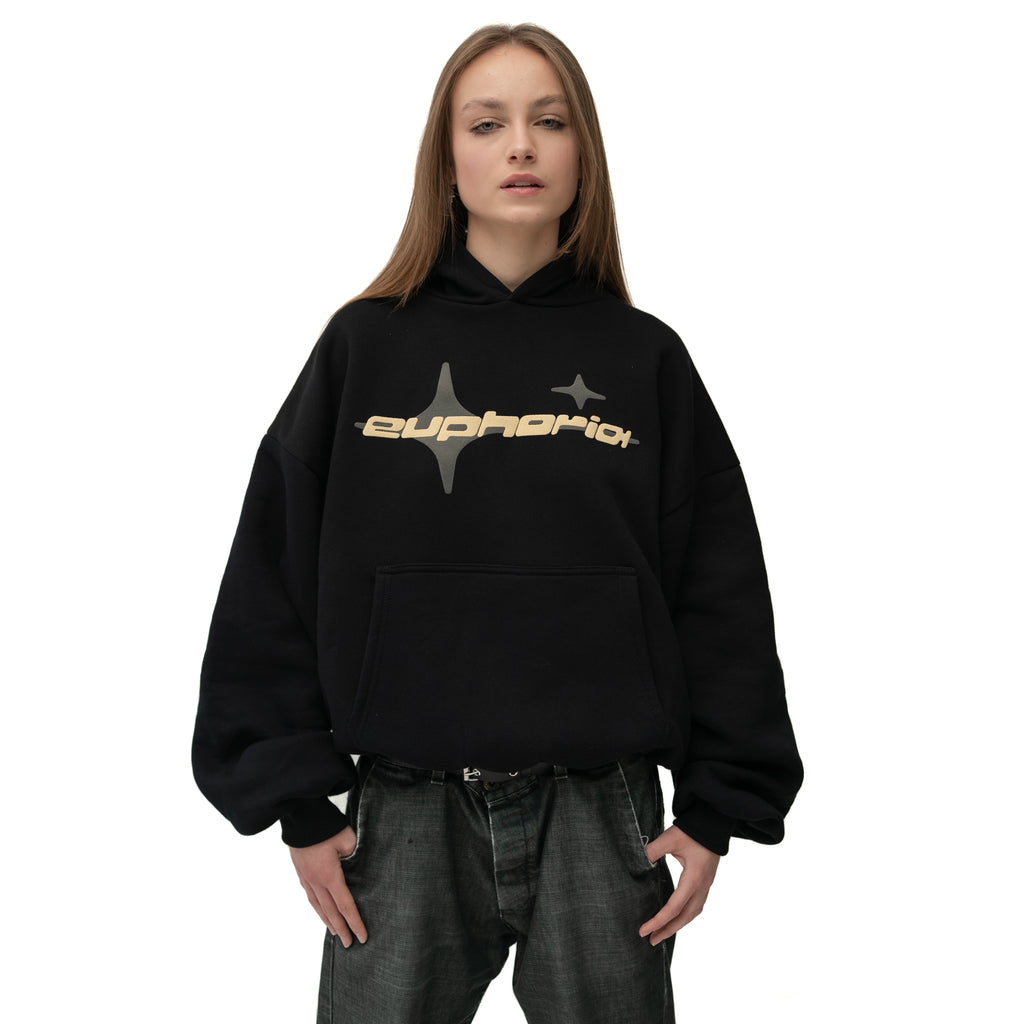 BOXY HOODIE EUPHORIA BLACK