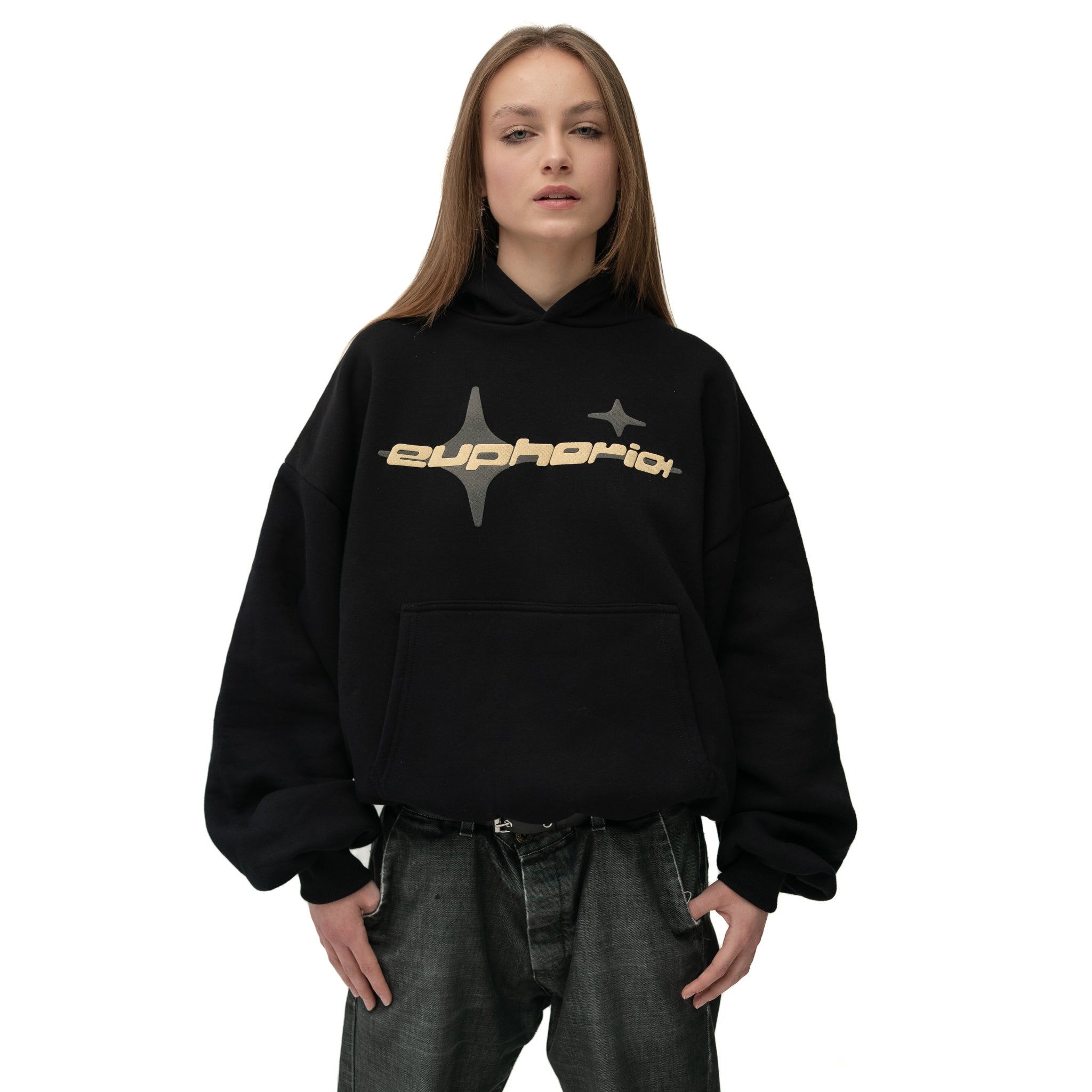BOXY HOODIE EUPHORIA BLACK