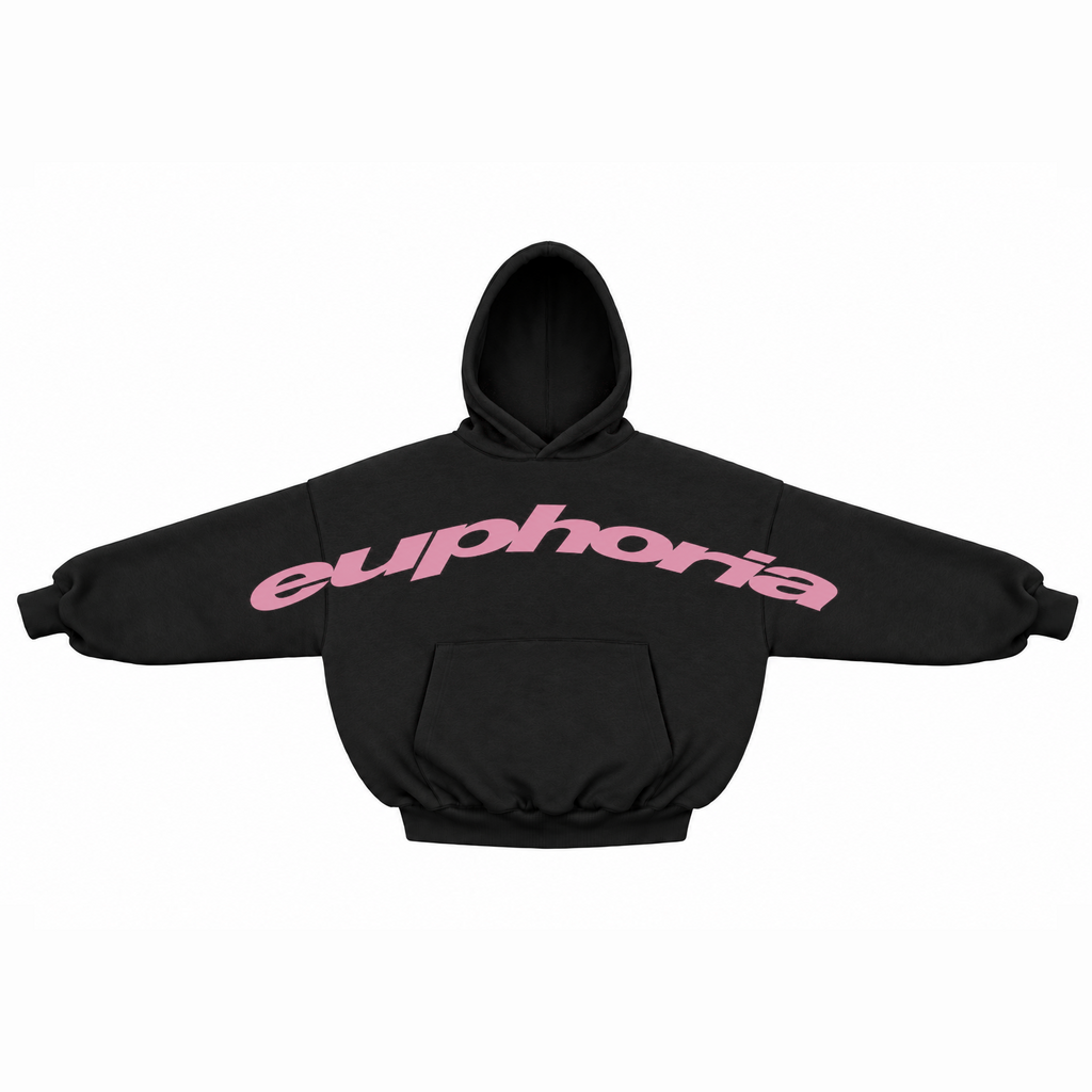 EUPHORIA OVERSIZE HOODIE BLACK PINK